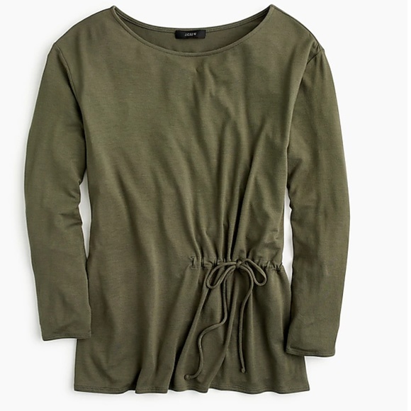 J Crew Tie-waist T-shir - Picture 1 of 5